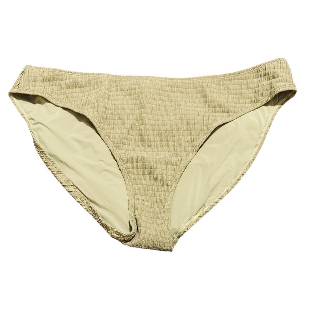 NWT Andie Swim Size XL Sage Green Textured Bikini Bottoms Low Rise Hippie Boho